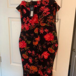 ASOS fitted floral midi dress